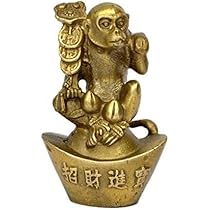 おサル。さん専用 Amazon.co.jp: 純粋な赤金の工芸品 お金の猿 置物 干支 申猿